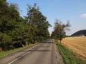 Silnice II/387 podél Svratky v úseku Borač – Štěpánovice.