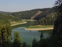 Překrásný výhled na hladinu přehrady Vír.