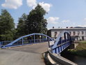 Ocelový most přes Svratku, železárny Štěpánov.